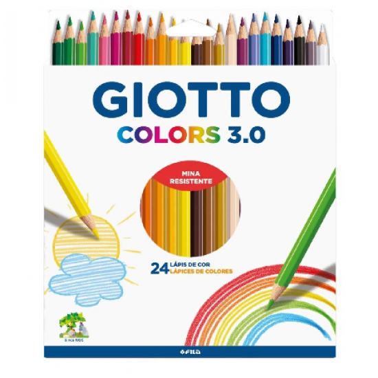 LAPIS DE COR GIOTTO 3.0 ESTOJO 24 CORES LAPIS DE COR GIOTTO 3.0 ESTOJO 24 CORES