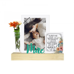 Porta-Retrato com Elástico, Placa e Tubete – Presente Perfeito Porta-Retrato com Elástico, Placa e Tubete – Presente Perfeito