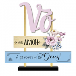 Enfeite de Mesa com Plaquinhas 