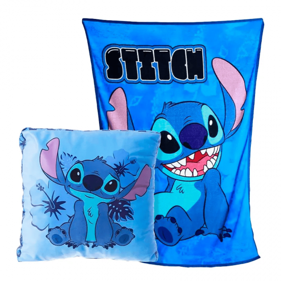 Kit Almofada com Manta Stitch Disney – Conforto e fofura no mesmo pacote Kit Almofada com Manta Stitch Disney – Conforto e fofura no mesmo pacote