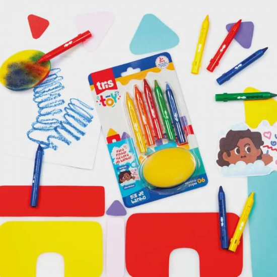 GIZ DE BANHO TRIS TOY CART 5UN + ESPONJA GIZ DE BANHO TRIS TOY CART 5UN + ESPONJA