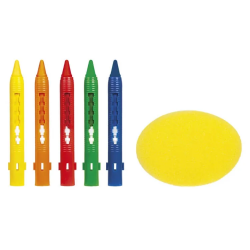 GIZ DE BANHO TRIS TOY CART 5UN + ESPONJA GIZ DE BANHO TRIS TOY CART 5UN + ESPONJA