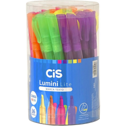 CANETA MARCA TEXTO CIS LUMINI LITE CORES NEON CANETA MARCA TEXTO CIS LUMINI LITE CORES NEON