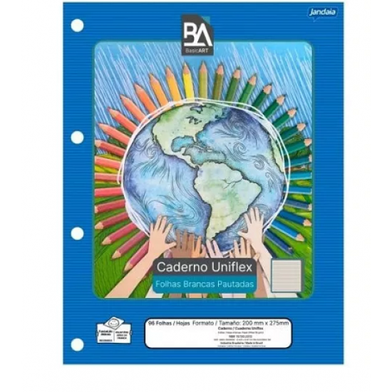 CADERNO UNIV FLEX UNIFLEX 96FLS BASIC ART CADERNO UNIV FLEX UNIFLEX 96FLS BASIC ART
