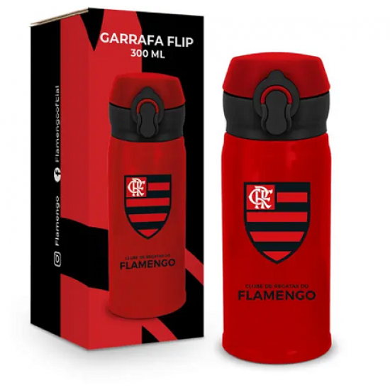 GARRAFA TERMICA FLIP 300ML TIMES - FLAMENGO GARRAFA TERMICA FLIP 300ML TIMES - FLAMENGO