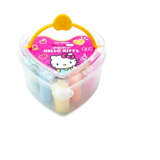 MASSINHA DE MODELAR CORACAO HELLO KITTY KIT C/ 175G 7 CORES + 5 MOLDES MASSINHA DE MODELAR CORACAO HELLO KITTY KIT C/ 175G 7 CORES + 5 MOLDES