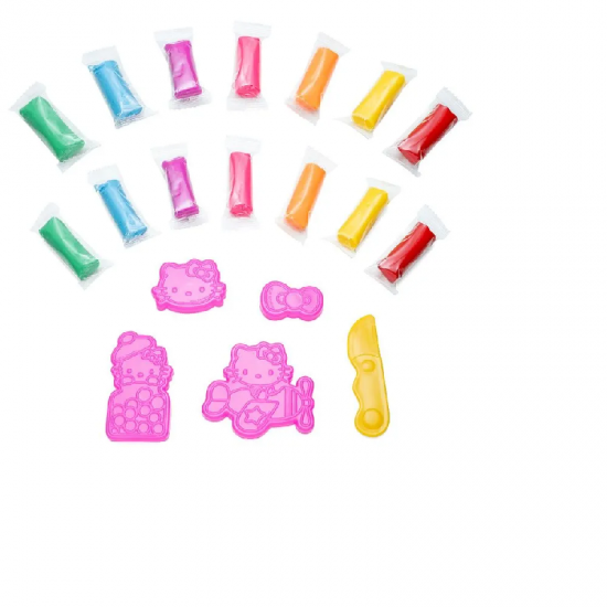 MASSINHA DE MODELAR CORACAO HELLO KITTY KIT C/ 175G 7 CORES + 5 MOLDES MASSINHA DE MODELAR CORACAO HELLO KITTY KIT C/ 175G 7 CORES + 5 MOLDES