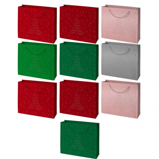 Sacola Natal Presente Estampa Alto Relevo Sacola Natal Presente Estampa Alto Relevo