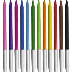 HIDROCOR BAZZE PONTA FINA WAVE 12CORES HIDROCOR BAZZE PONTA FINA WAVE 12CORES