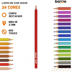 LAPIS COR BAZZE WAVE SEXT C/24 LAPIS COR BAZZE WAVE SEXT C/24