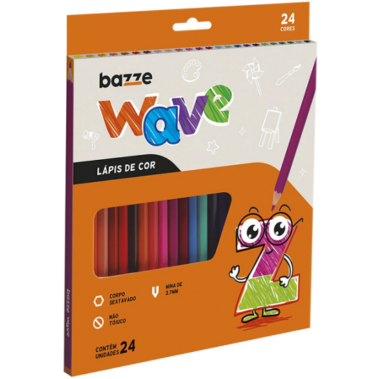 LAPIS COR BAZZE WAVE SEXT C/24
