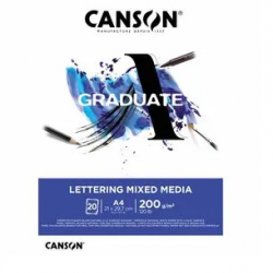BL CANSON GRADUATE LETTERING MIX MEDIA 200G A4 20F
