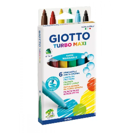 HIDROCOR GIOTTO TURBO MAXI ESTOJO 6 CORES HIDROCOR GIOTTO TURBO MAXI ESTOJO 6 CORES