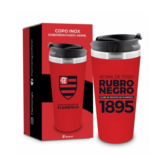 Copo Térmico Emborrachado Flamengo 450 ml Copo Térmico Emborrachado Flamengo 450 ml