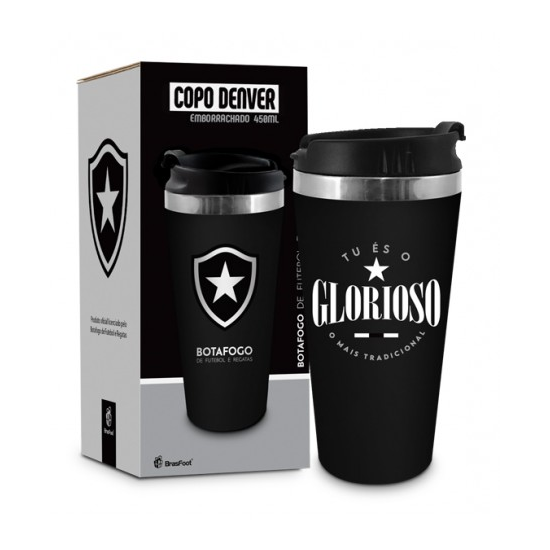 Copo Térmico Emborrachado Botafogo 450 ml Copo Térmico Emborrachado Botafogo 450 ml