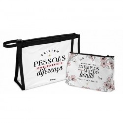 KIT C/2 NECESSAIRES - PESSOAS QUE FAZEM A DIFERENCA KIT C/2 NECESSAIRES - PESSOAS QUE FAZEM A DIFERENCA