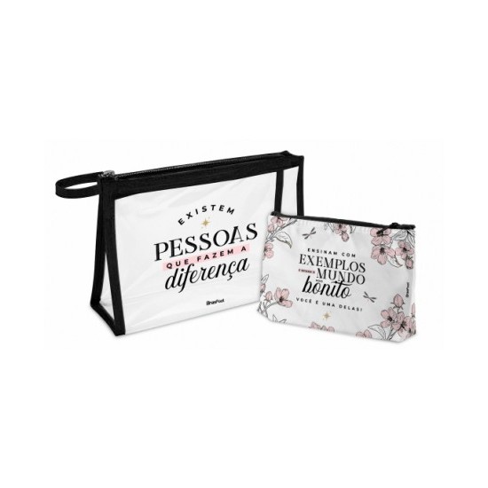 KIT C/2 NECESSAIRES - PESSOAS QUE FAZEM A DIFERENCA KIT C/2 NECESSAIRES - PESSOAS QUE FAZEM A DIFERENCA