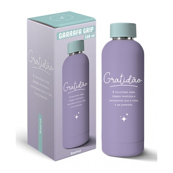 Garrafa Térmica Grip 500ml Gratidão é Valorizar Garrafa Térmica Grip 500ml Gratidão é Valorizar