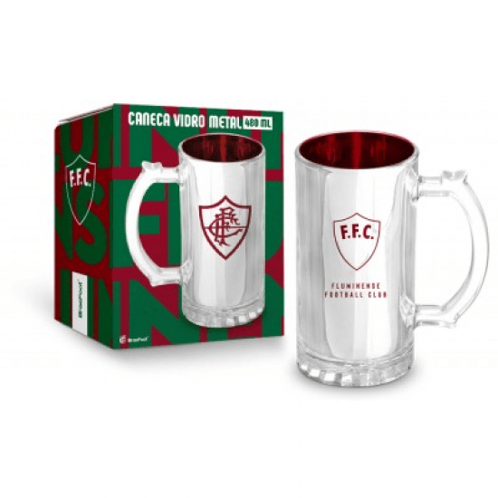 CANECA VIDRO METALIC TIMES - FLUMINENSE CANECA VIDRO METALIC TIMES - FLUMINENSE