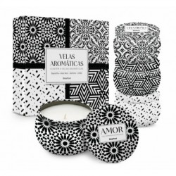 Velas Perfumadas Com Estampa P&B – Decore e Aromatize com Elegância