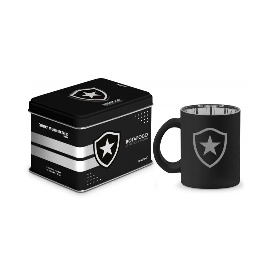 CANECA VIDRO DIAMOND METALIC LATA BOTAFOGO CANECA VIDRO DIAMOND METALIC LATA BOTAFOGO